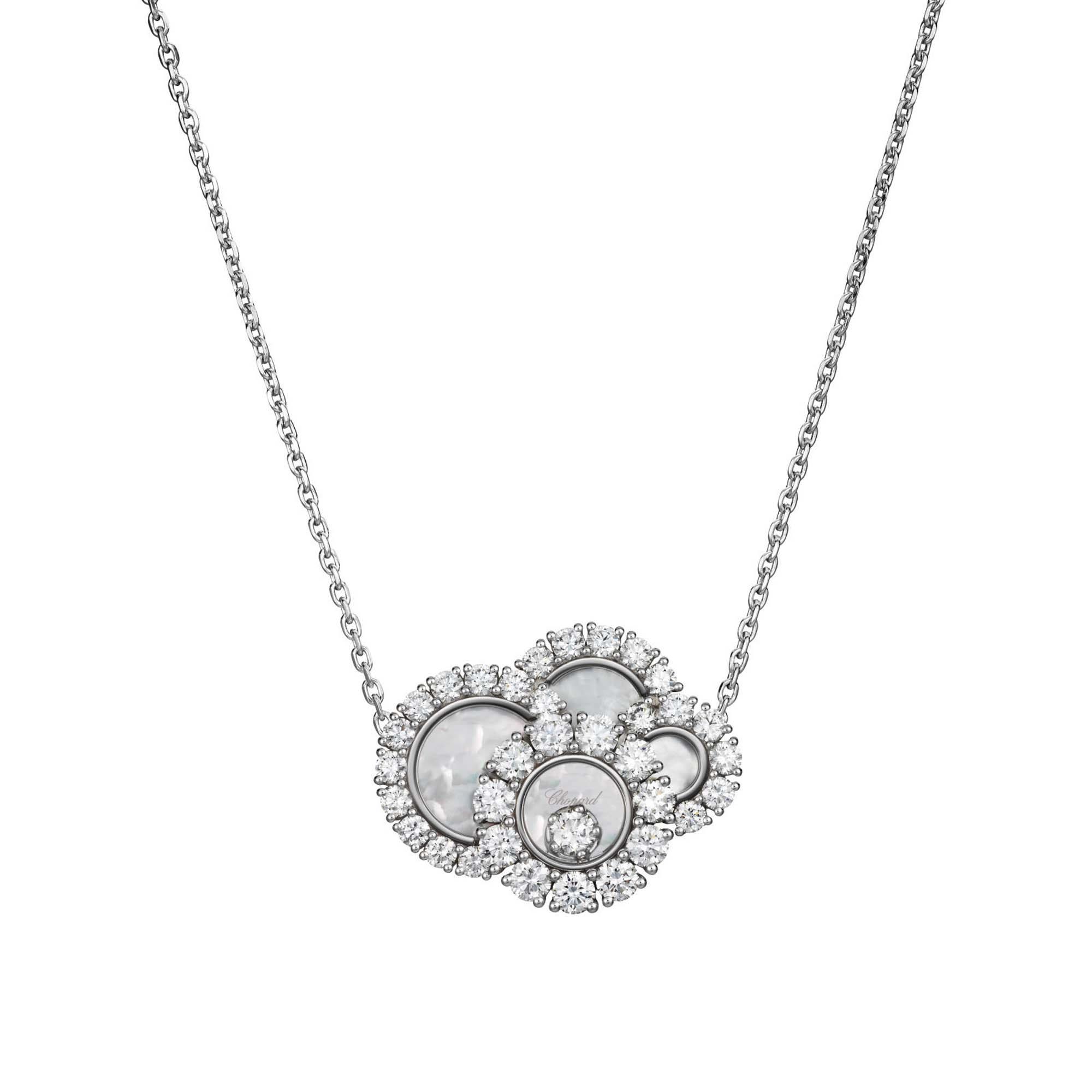 Chopard Happy Dream 18k White Gold Diamond Pendant Necklace