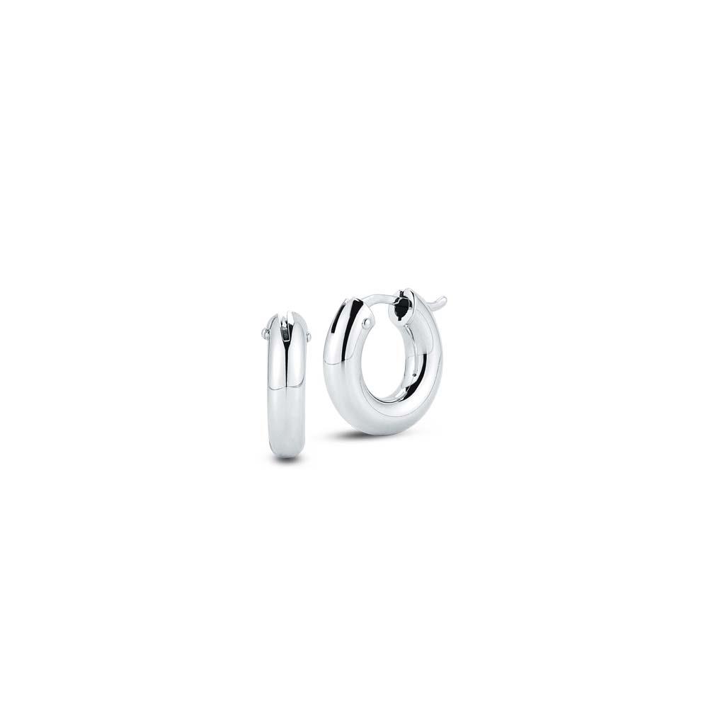 Roberto Coin 18k White Gold Perfect Hoop Earrings