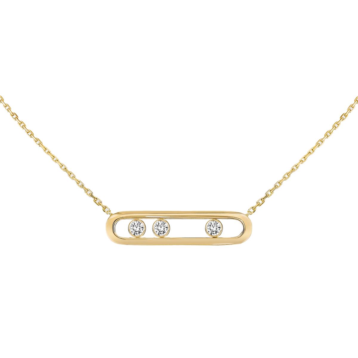 Messika Move 18k Yellow Gold Floating Diamond Necklace