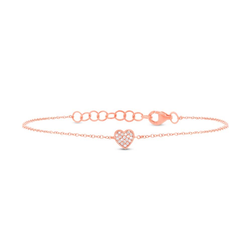 London Collection Pave Diamond Heart Bracelet