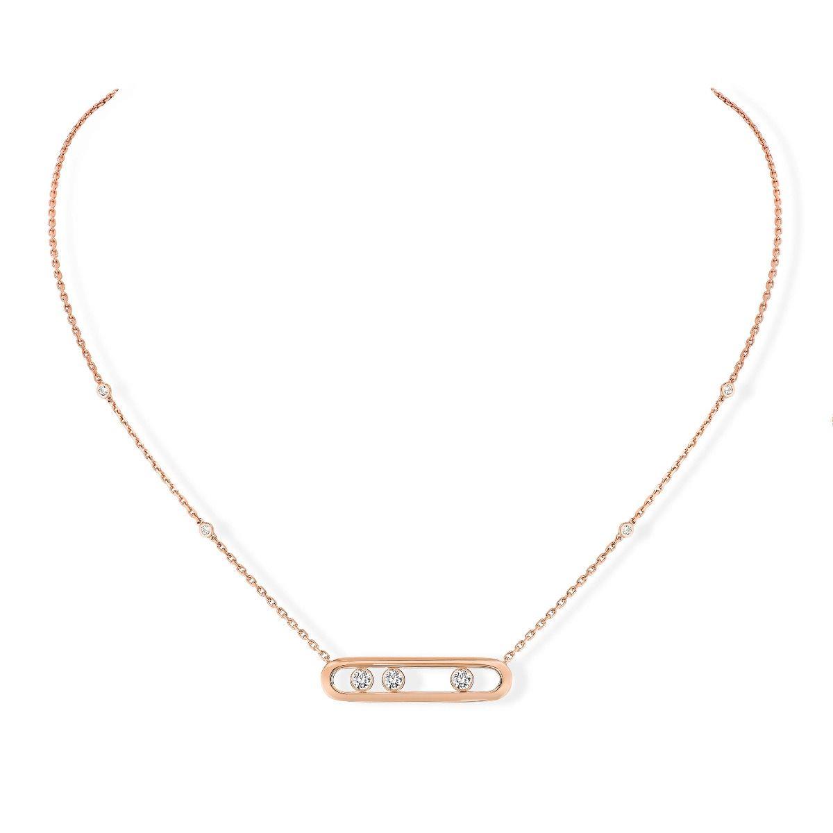 Messika Move 18k Rose Gold Diamond Necklace