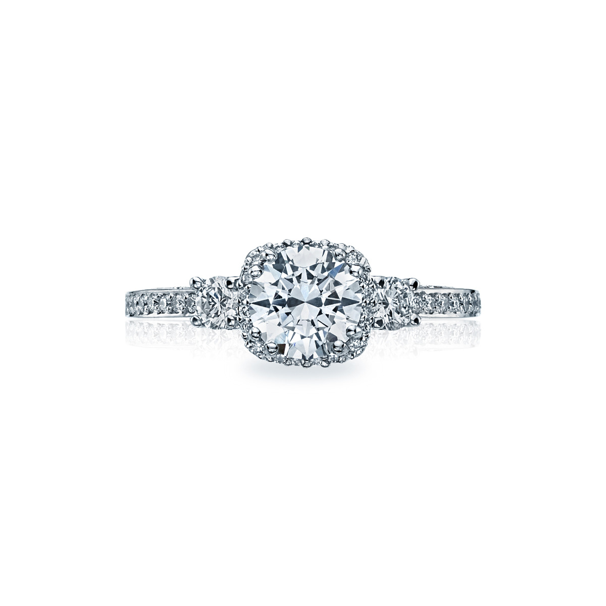 Tacori Dantela Three Stone Engagement Ring