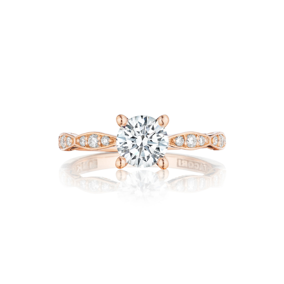 Tacori Sculpted Crescent Marquise Pave Engagement Ring