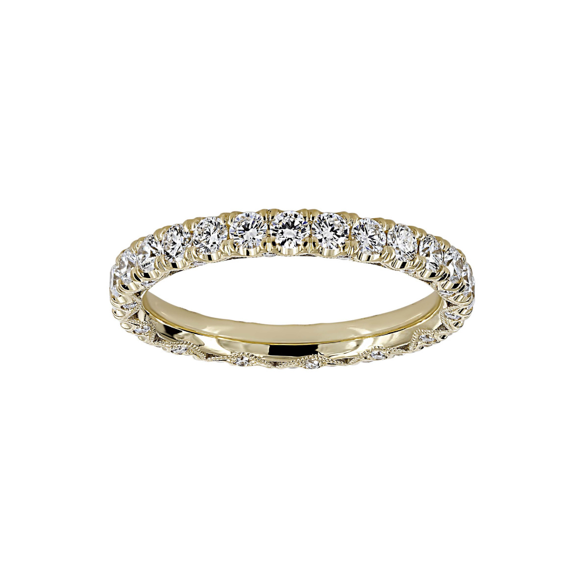 Tacori 18k Yellow Gold Petite Cresent Diamond Eternity Band