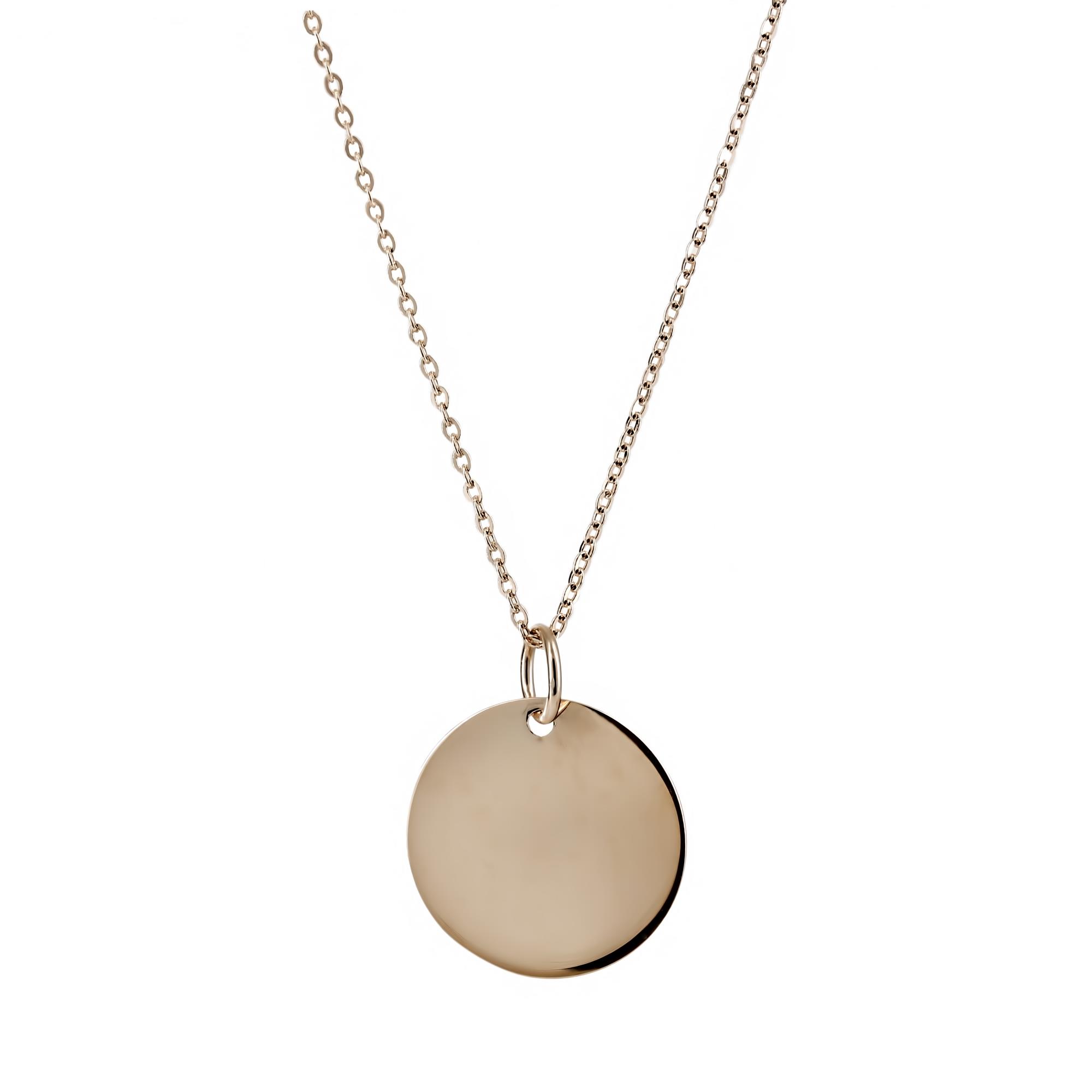 London Collection 14k Rose Gold Petite Disc Pendant