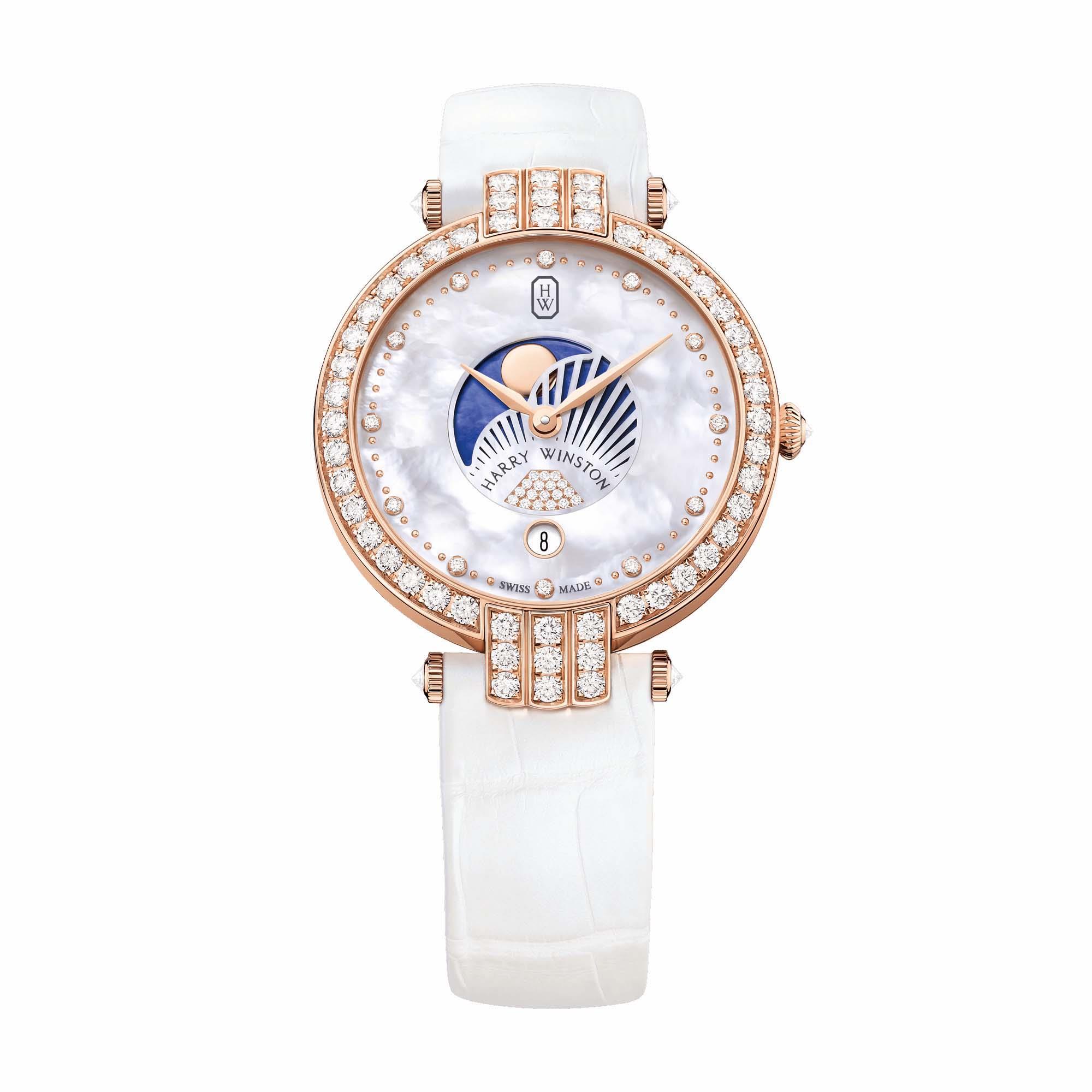 Harry Winston Rose Gold Premier Moon Phase 36mm