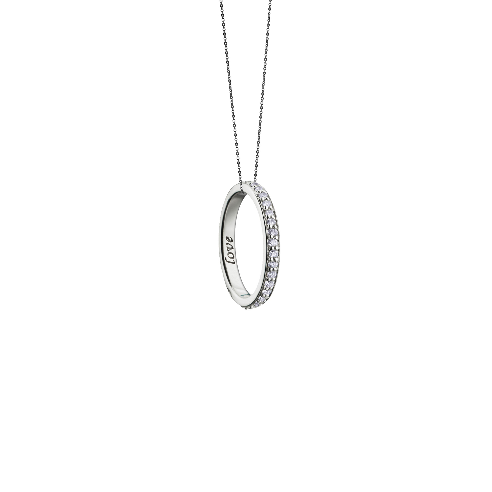 Monica Rich Kosann Silver Sapphire Love Poesy Ring Pendant Necklace