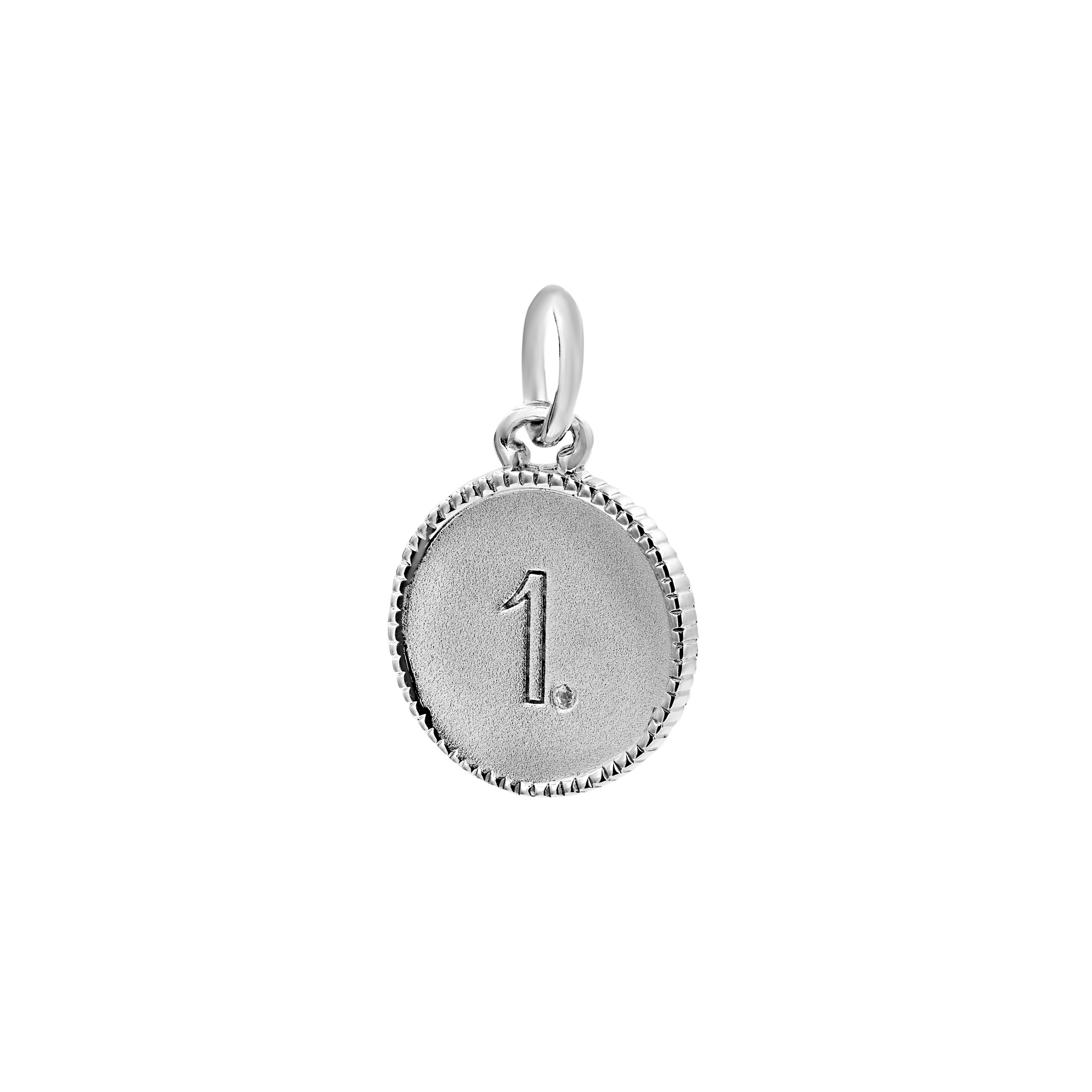 Monica Rich Kosann Silver Number 1 Disc Charm