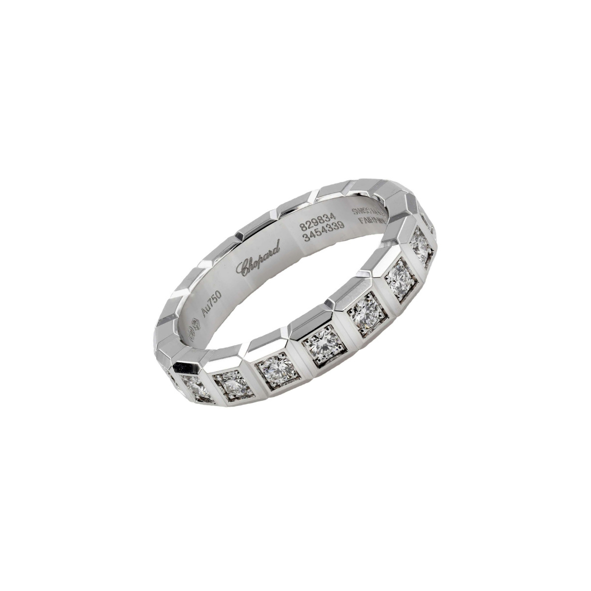 Chopard 18k White Gold Ice Cube Diamond Eternity Ring