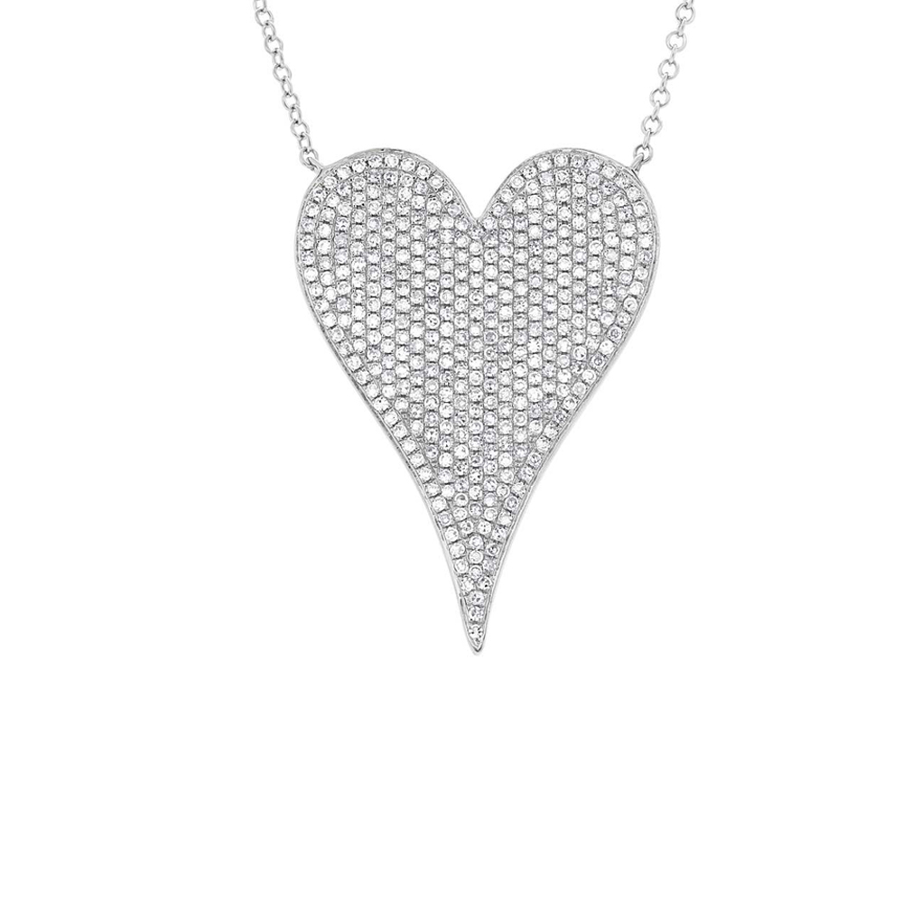 London Collection 14k Diamond Heart Gold Pendant Necklace