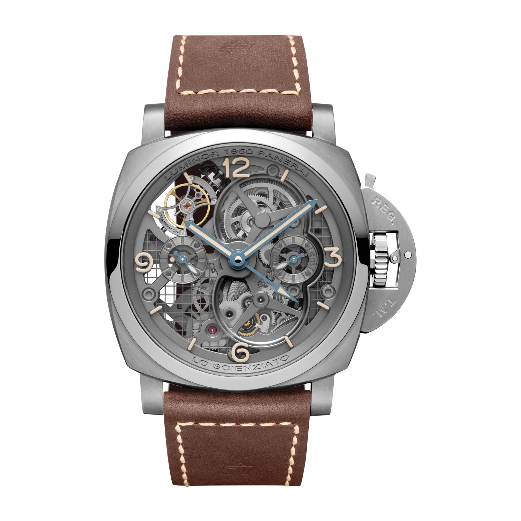 Panerai Lo Scienziato Luminor 1950 Tourbillon GMT Titanio 47mm