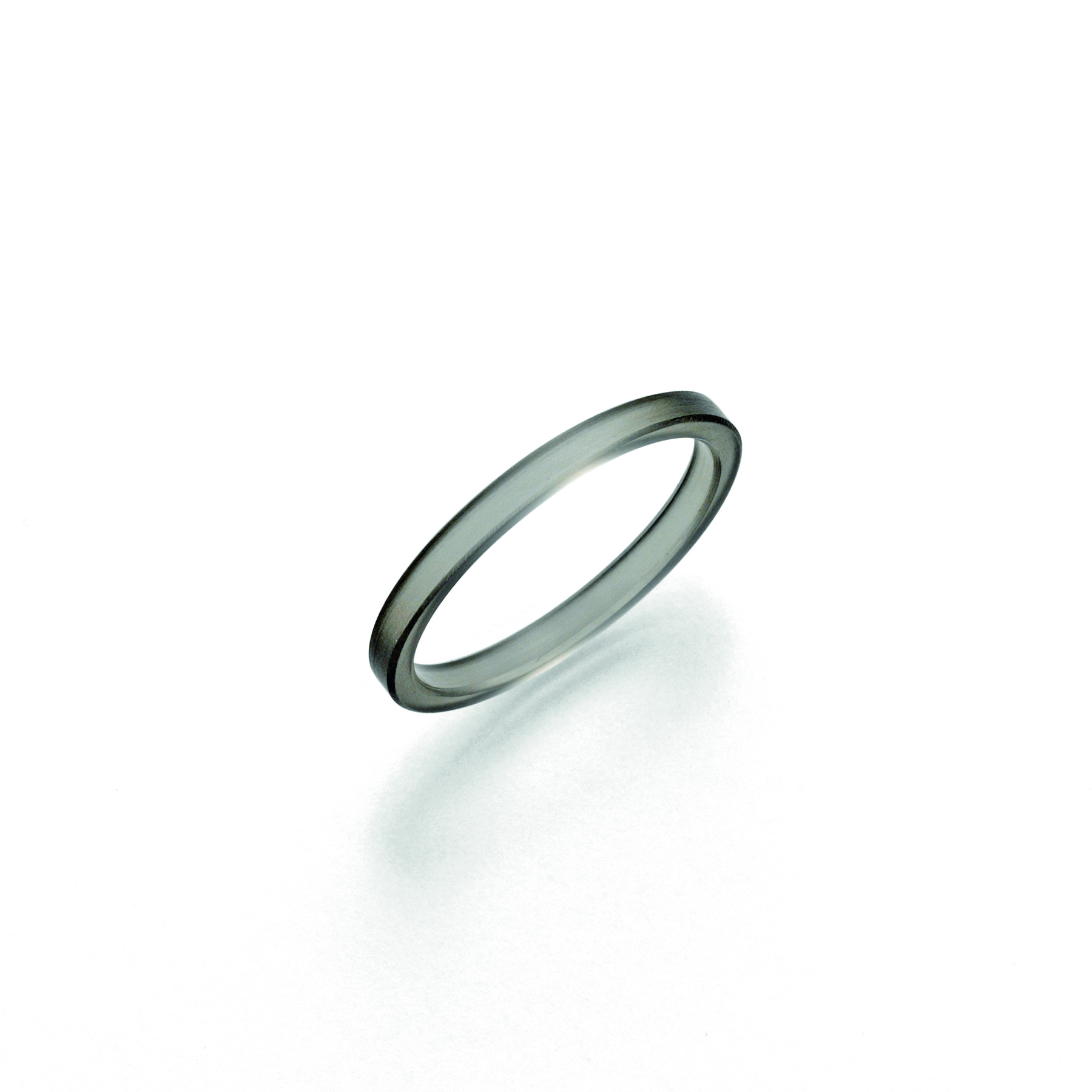 London Collection 2mm Grey Acrylic Ring Size 7.5