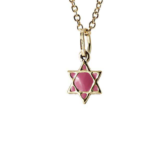 London Collection 18k Enamel Star of David Pendant