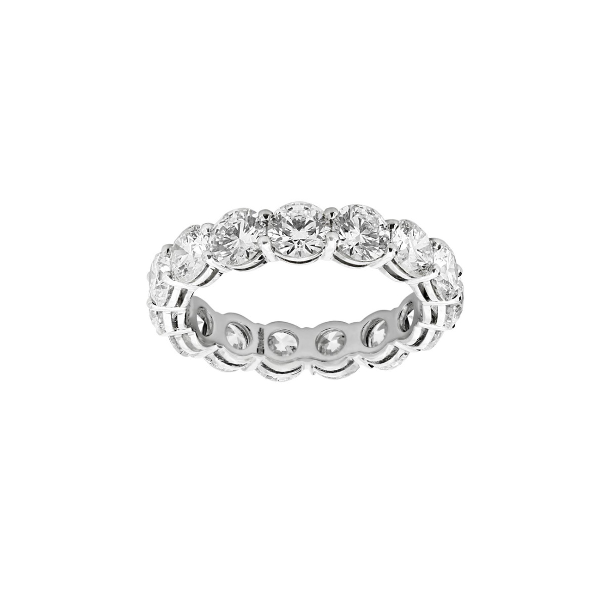 Norman Silverman Platinum 15 Round Diamond Eternity Band 4.65cts