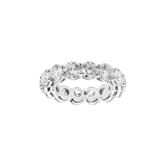 Norman Silverman Platinum Shared Prong Eternity Band