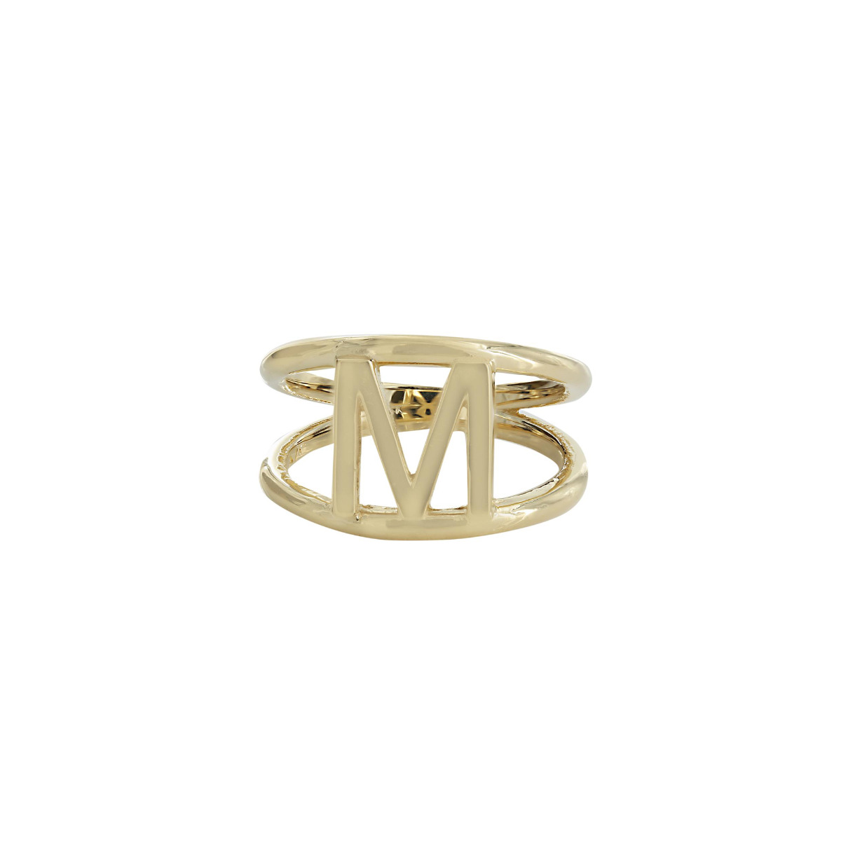 London Collection 14k Yellow Gold M Initial Ring