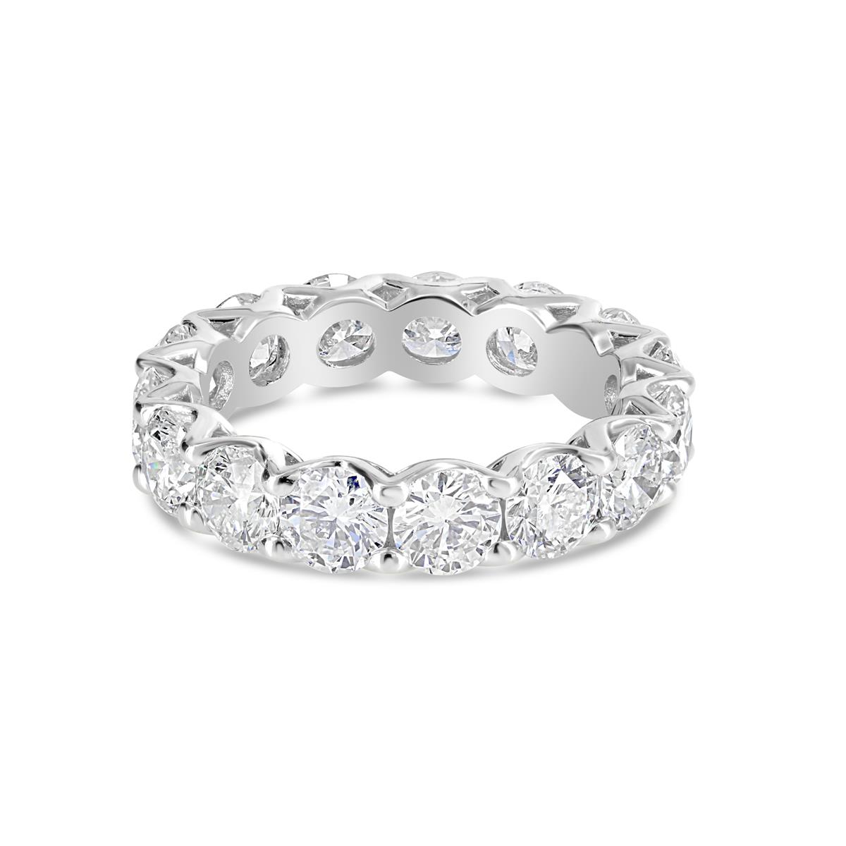 A.Link Platinum U Prong Round Diamond Eternity Band