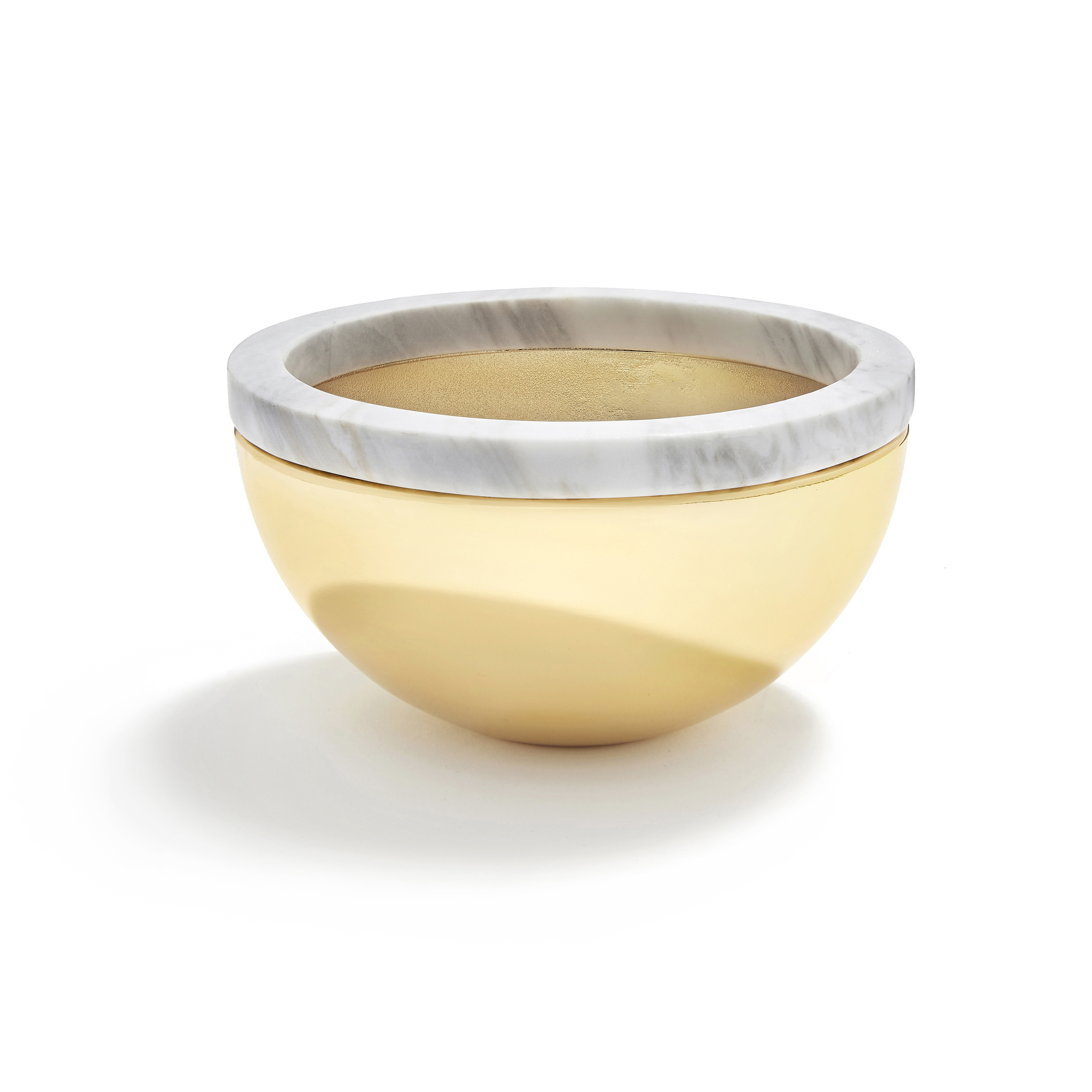 ANNA New York Dual Carrara Gold Marble Bowl