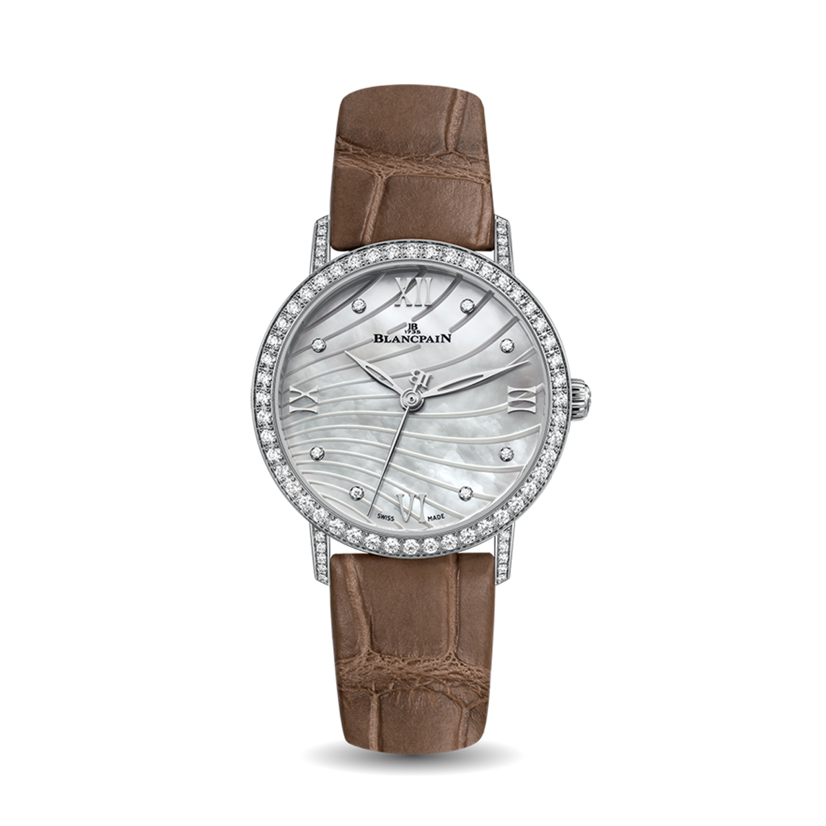 Blancpain Villeret Ultraplate Stainless Steel Mother of Pearl and Diamond 29mm Automatic