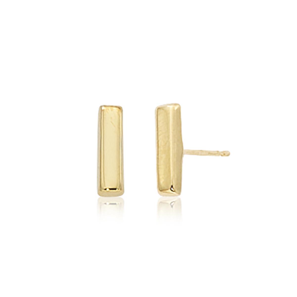 London Collection 14k Yellow Gold Bar Stud Earrings