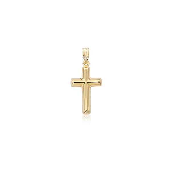 London Collection 14k Small Knife Edge Cross Pendant