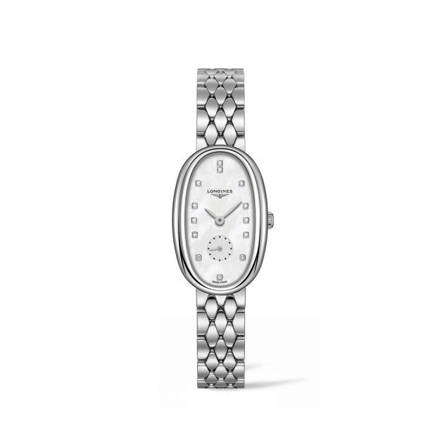 Longines Symphonette 21mm Stainless Steel with Mother of Pearl Dial and Diamonds