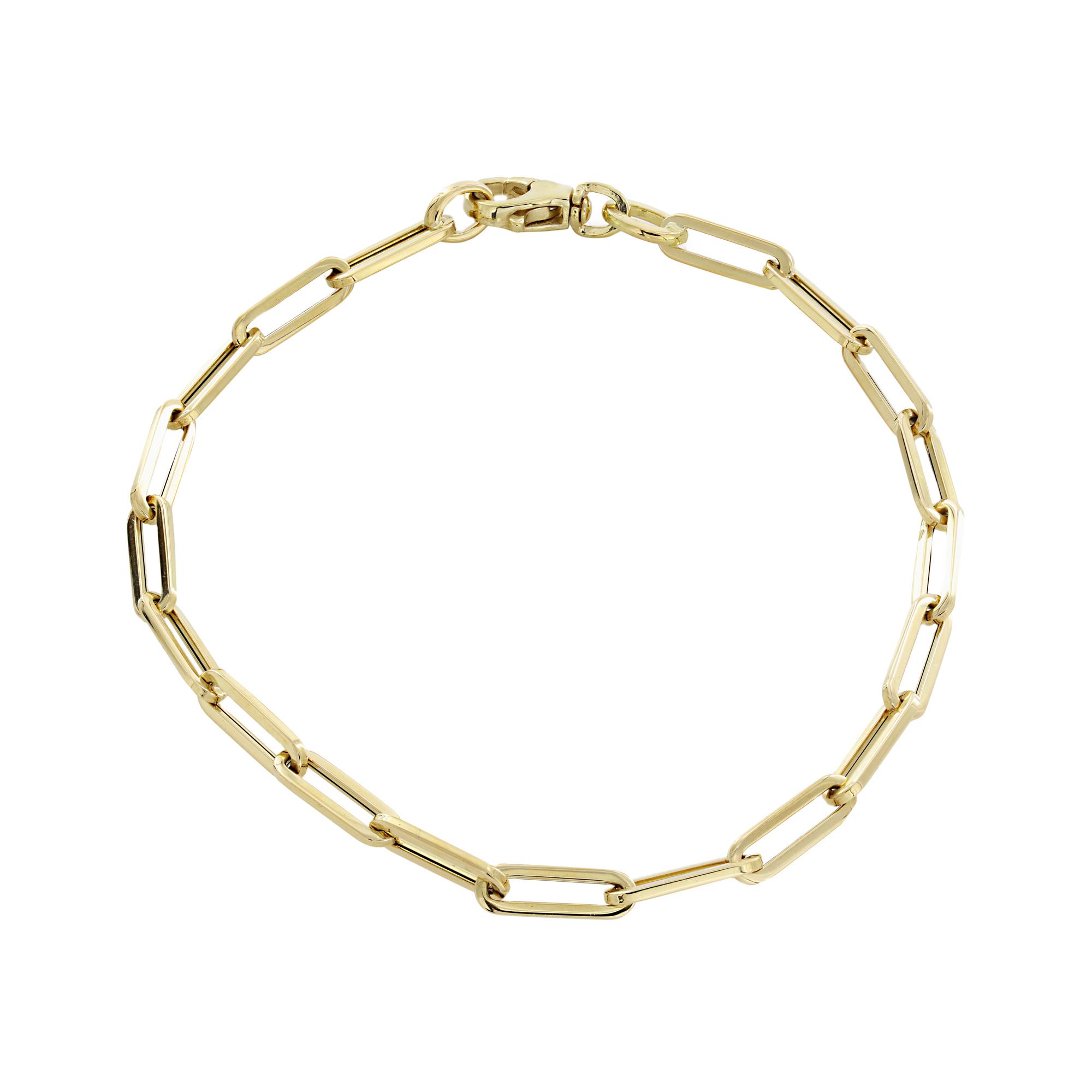 London Collection 18k Yellow Gold 7" Oval Link Bracelet