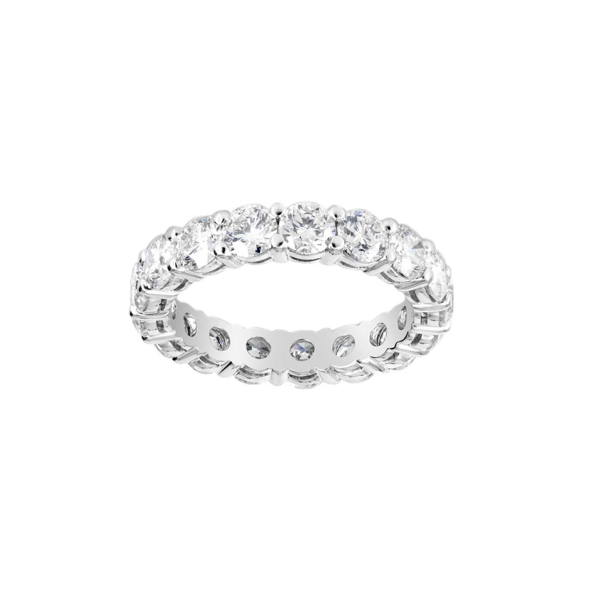 Norman Silverman Platinum 17 Round Diamond Eternity Band 4.09cts