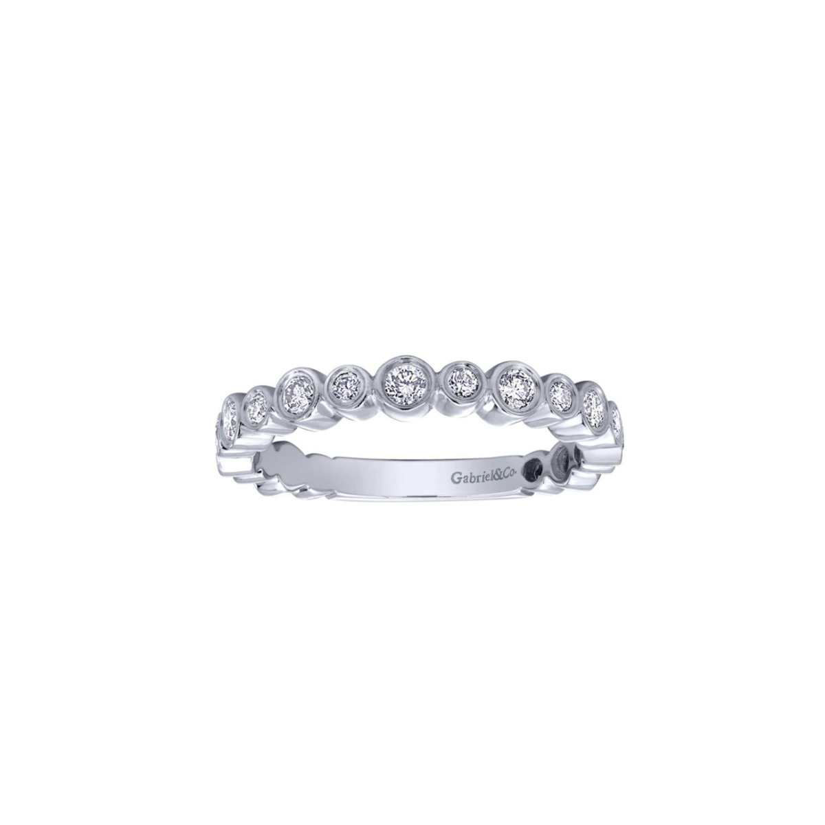 Gabriel & Co 14k Round Diamond Anniversary Band