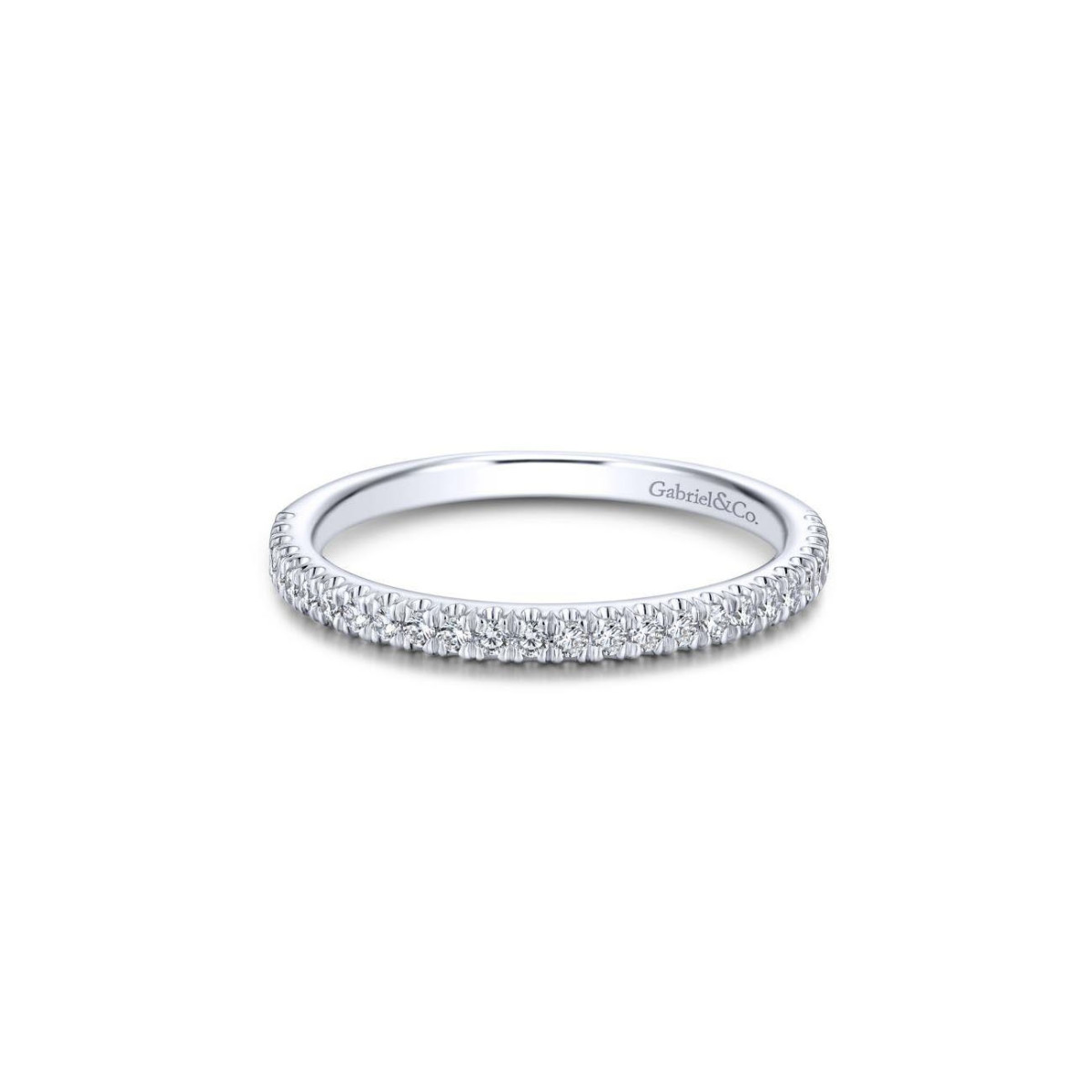 Gabriel & Co 14k Plain 14K White Gold Matching Wedding Band