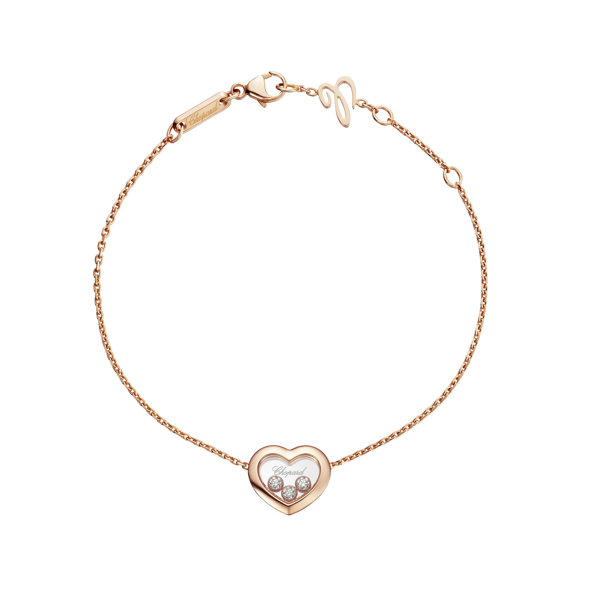 Chopard Happy Hearts Icons 18k Rose Gold Diamond Bracelet