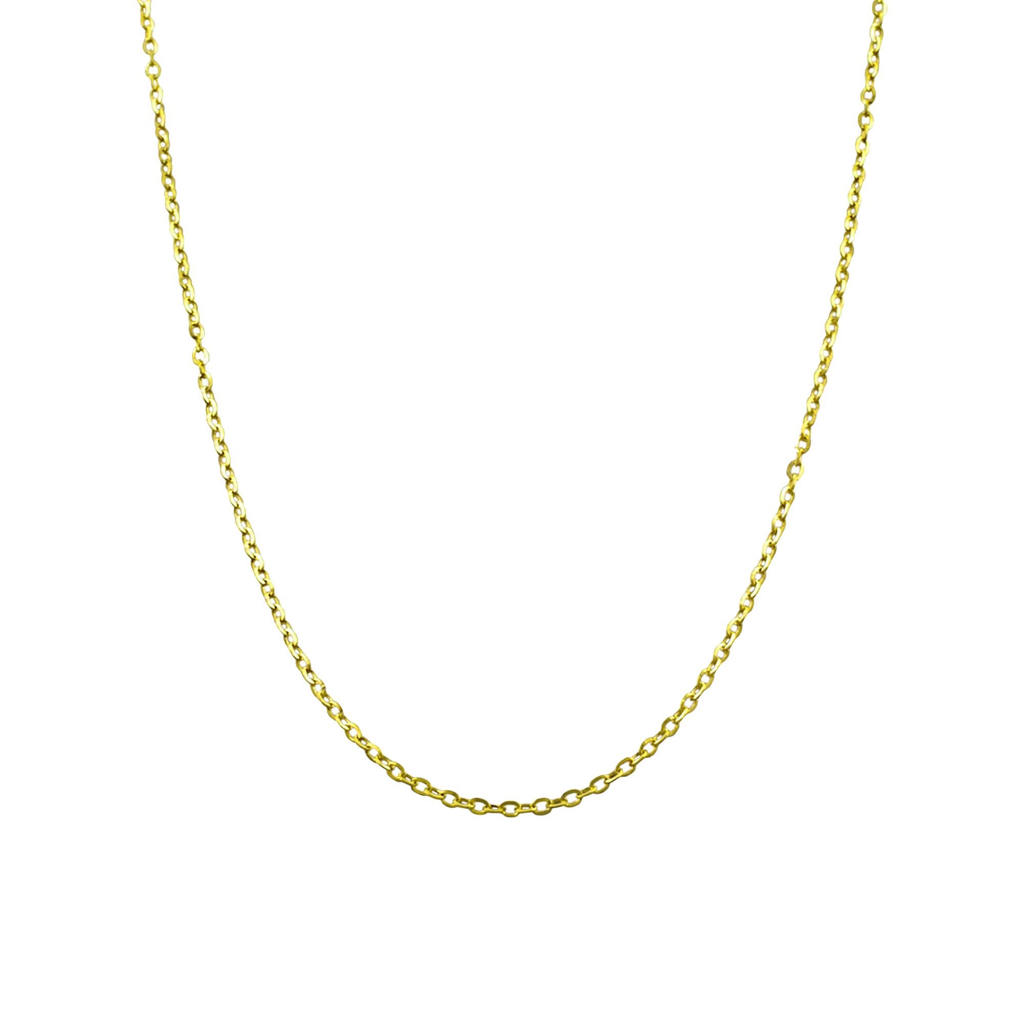 London Collection 14k Yellow Gold Hollow Square 18" Cable Chain