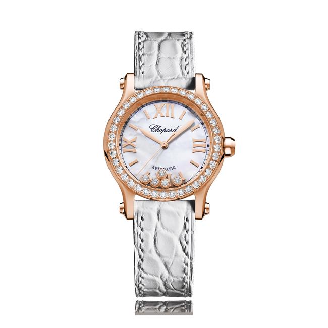 Chopard Happy Sport 30mm Rose Gold and Diamonds