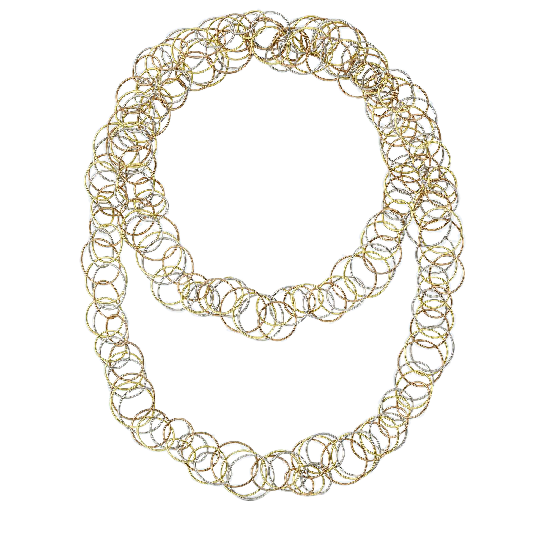 Buccellati Hawaii 18k Yellow Rose & White Gold Long Necklace