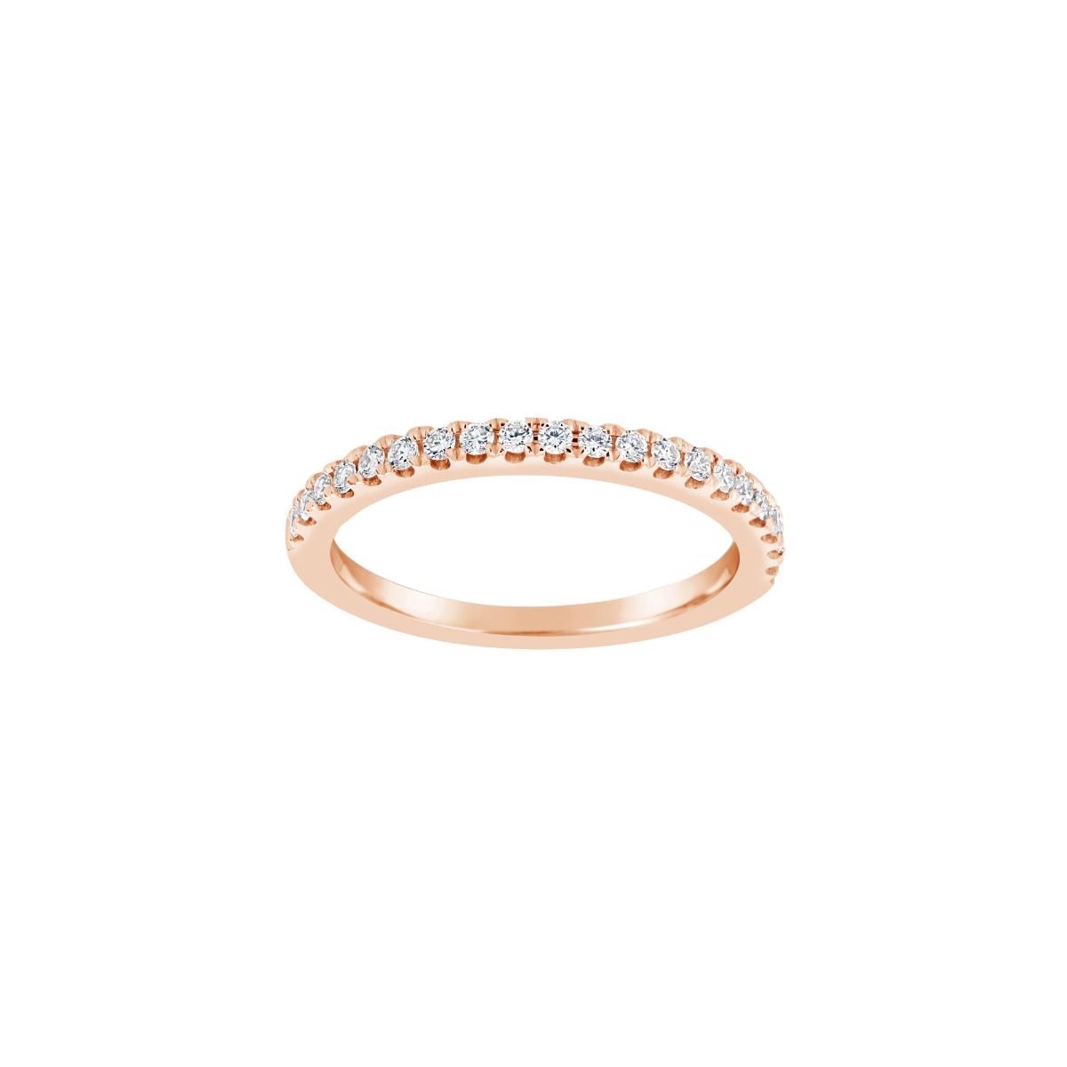 TWO by London 18k Rose Gold Diamond Anniversary Band