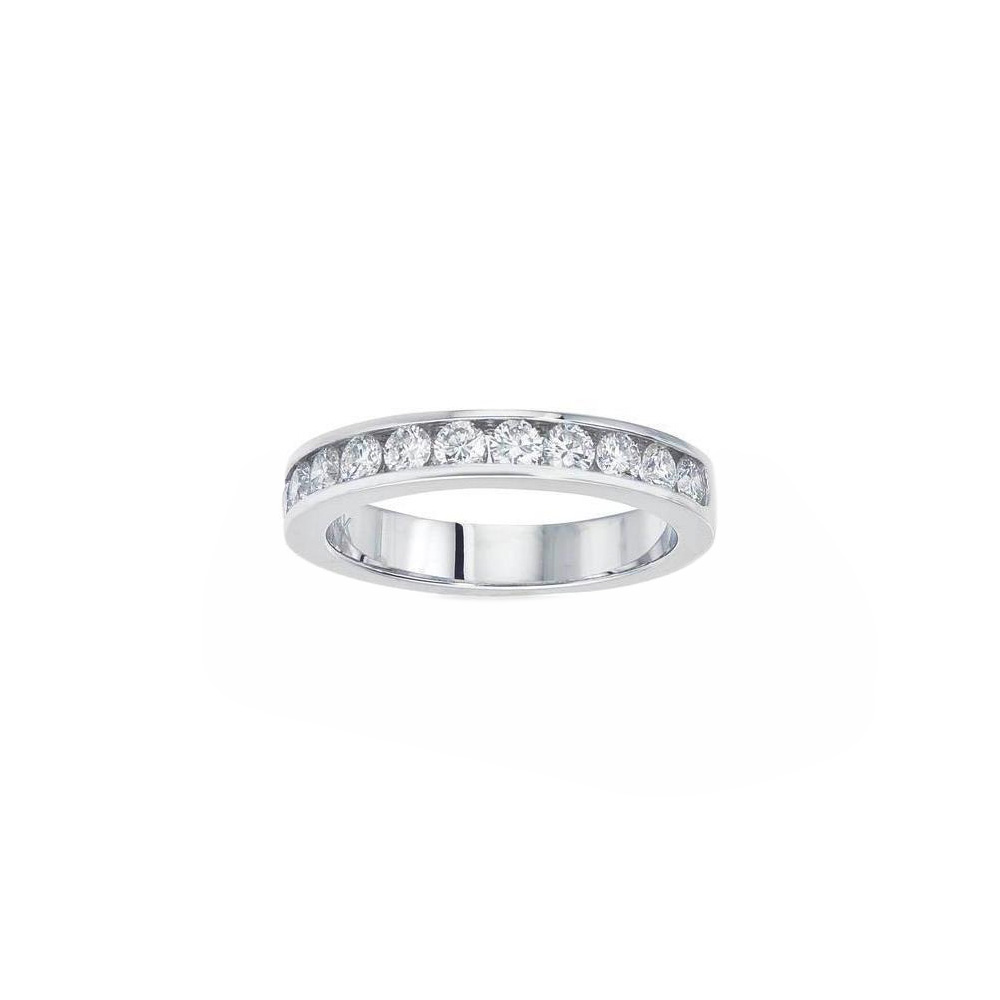 TWO By London 18k White Gold 11 Diamond Channel Set Anniversary Band