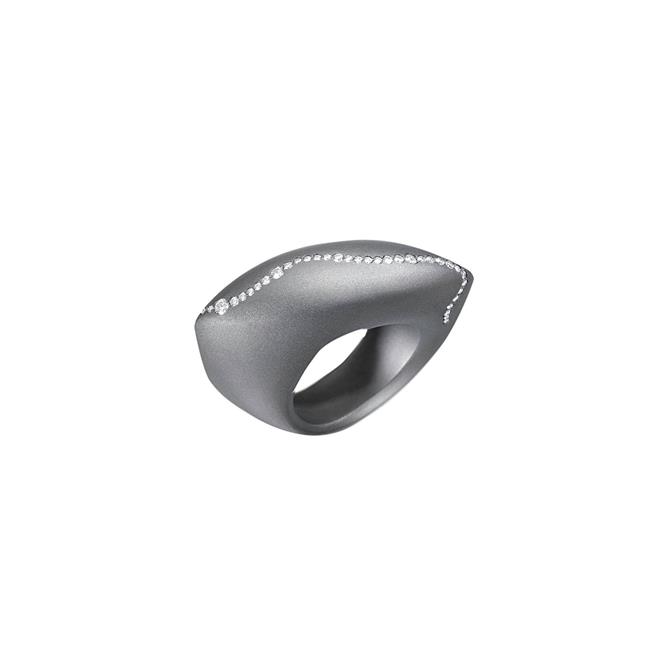 Vhernier DX Fuseau Titanium Diamond Ring