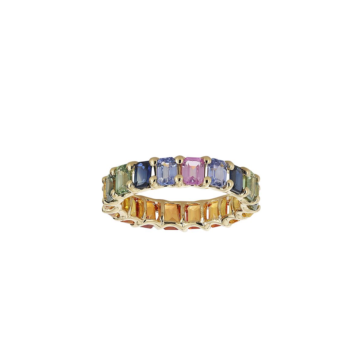 London Collection 18k Rainbow Sapphire Eternity Band