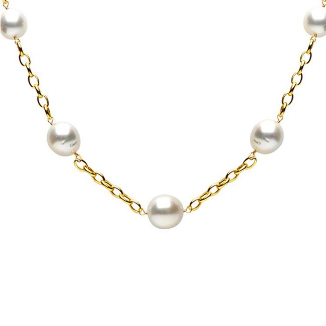 London Collection 14k Yellow Gold South Sea Pearl Chain Necklace