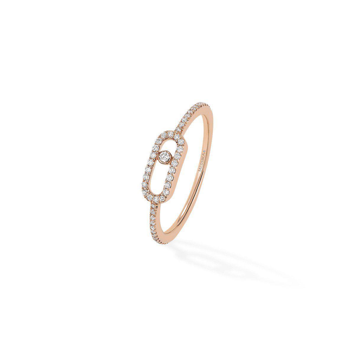 Messika Move Uno Pave Diamond 18k Gold Ring