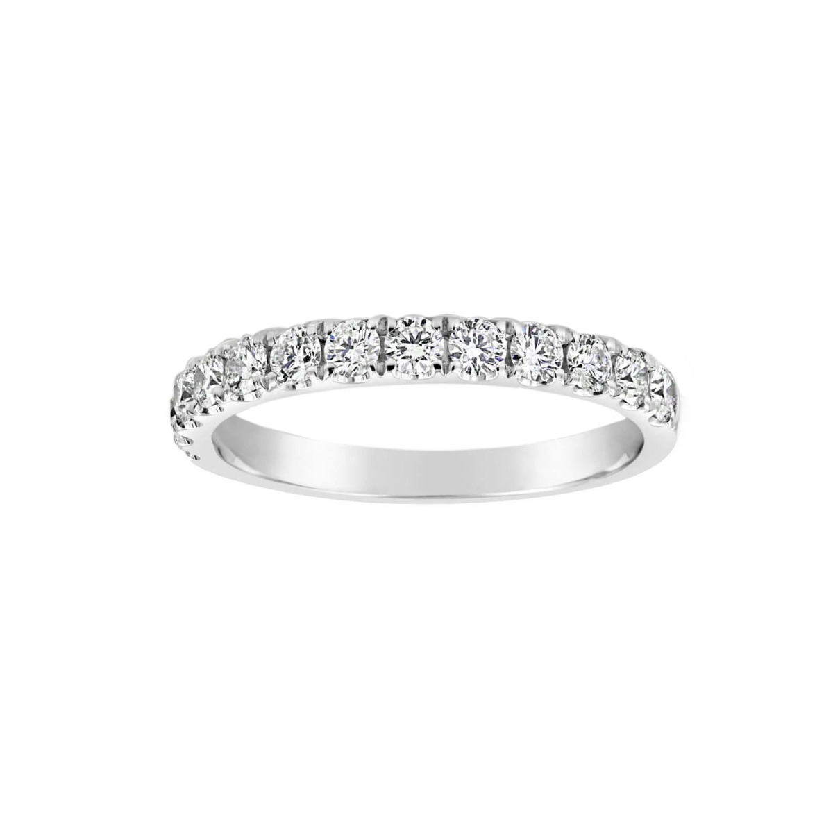 Henri Daussi 14k White Gold 13 Diamond Band