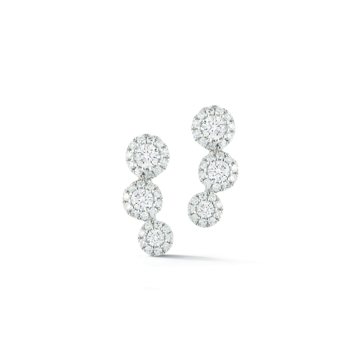 London Collection 14k White Gold Diamond Stud Earring