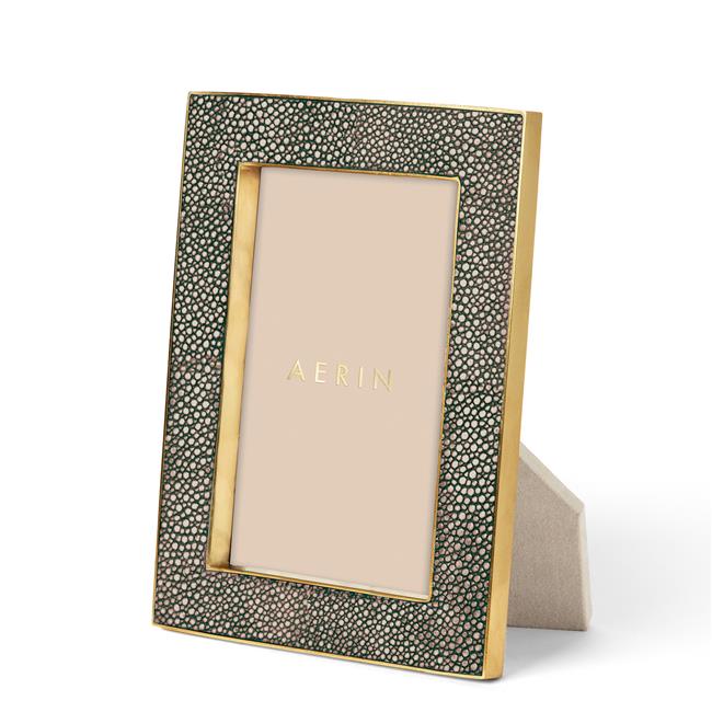 Aerin Classic Shagreen 4x6 Frame Chocolate