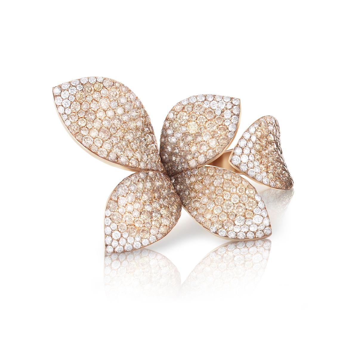 Pasquale Bruni Giardini Segreti Rose Gold Diamond Leaf Ring