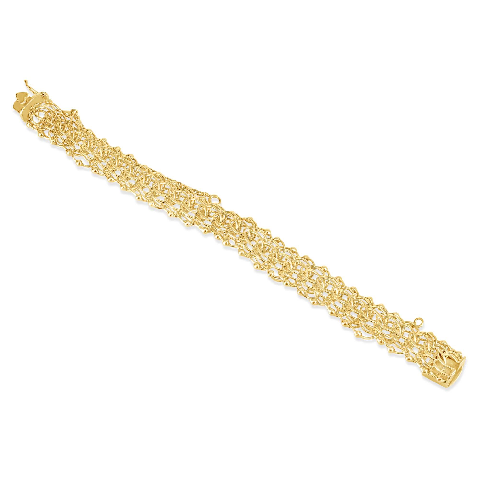 London Collection 14k Yellow Gold Vintage Charm Bracelet