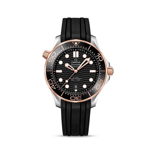 OMEGA Seamaster Diver 300mm Co Axial Master Chronometer 42mm Stainless Steel and Sedna Gold