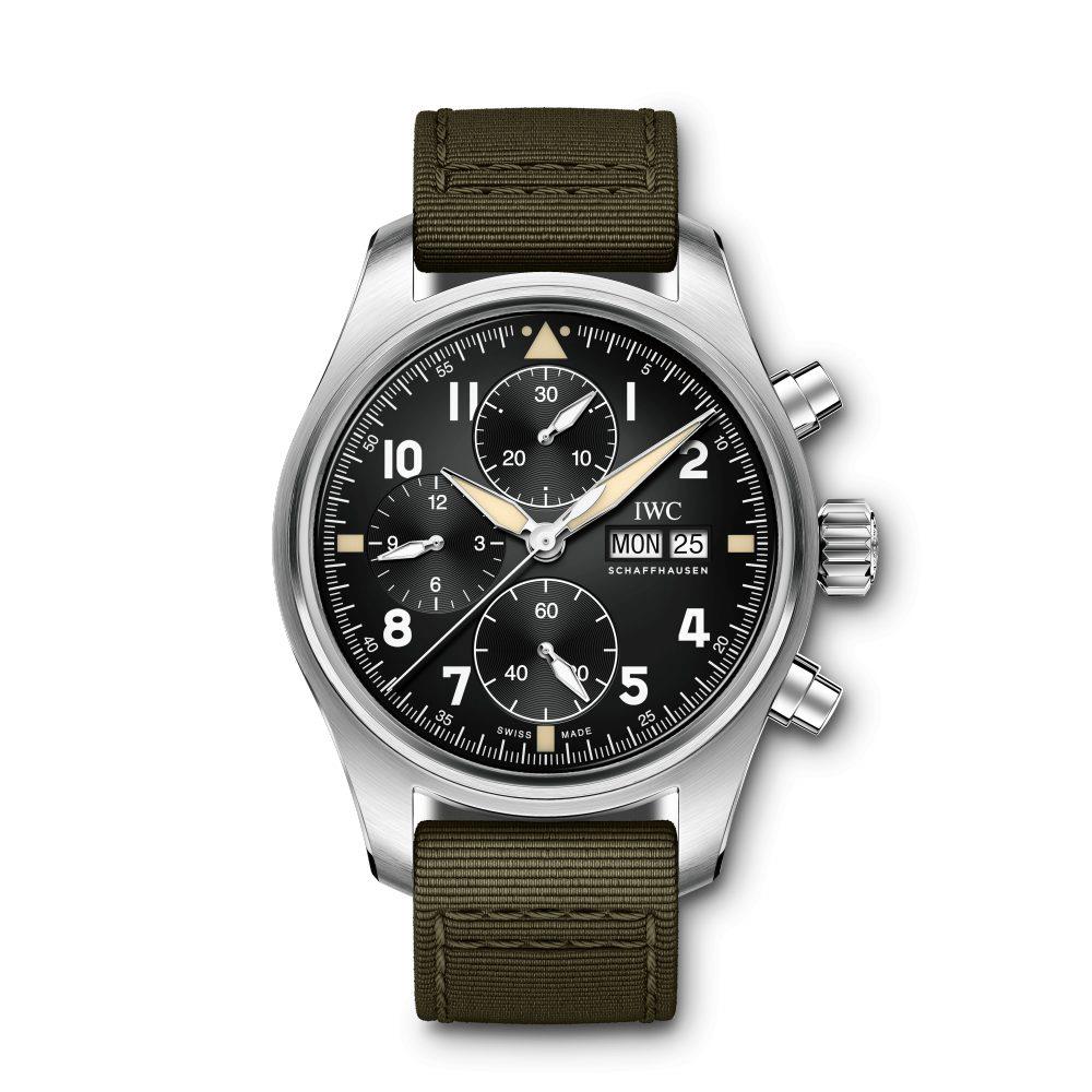 IWC Schaffhausen Steel Auto 41mm Spitfire Chronograph