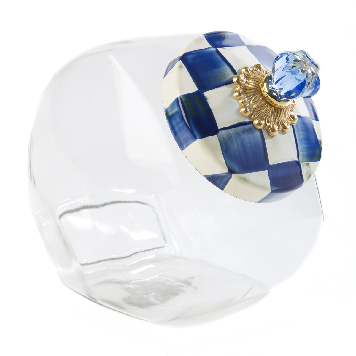 Mackenzie-Childs Royal Check Cookie Jar