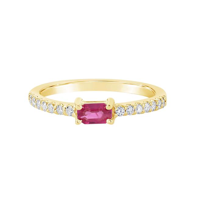 London Collection 14k Yellow Gold Diamond And Gemstone Band