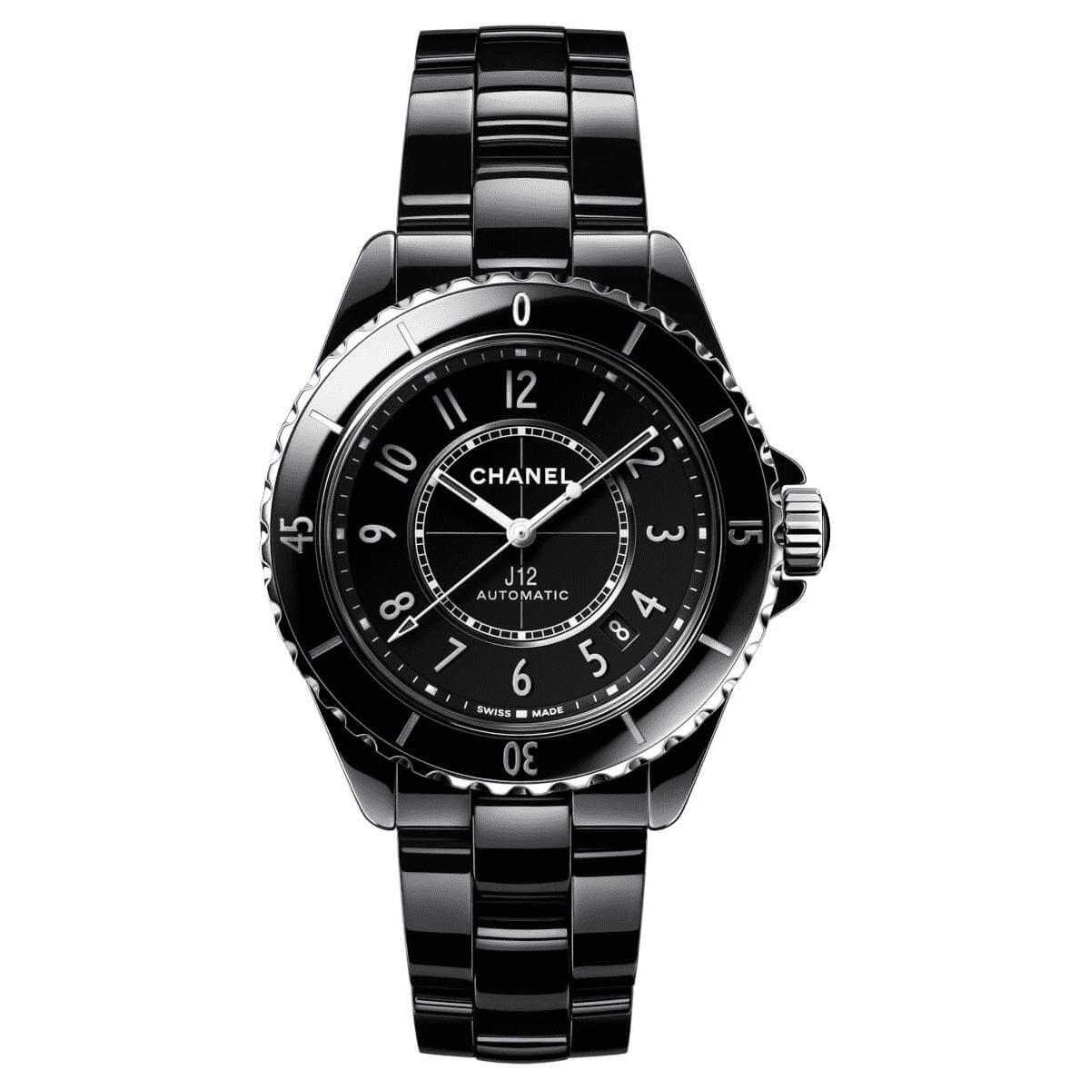 CHANEL J12 38mm Black Ceramic and Steel Watch